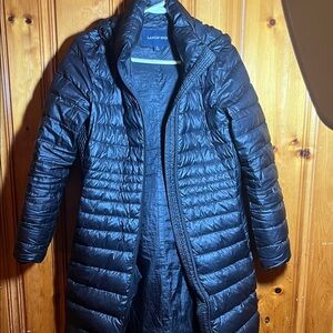 Lands' End Quilted Black Puffer Jacket
